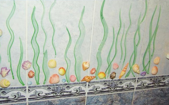 декор ванной комнаты плиткой фото