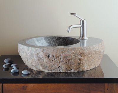 декоративный камень в ванной