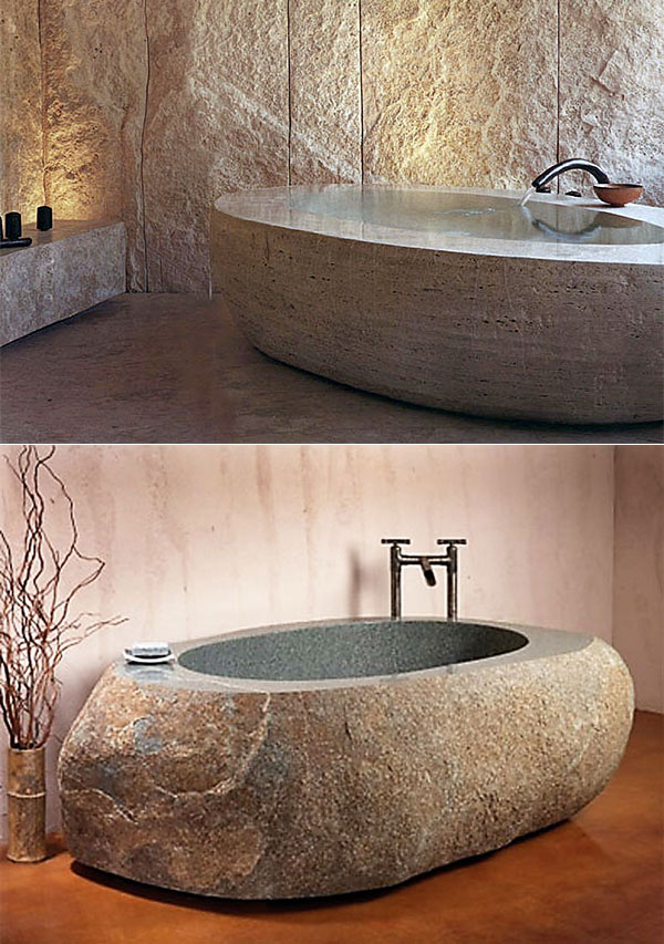 искусственный камень в ванной