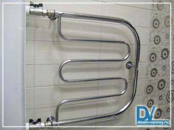 Установка полотенцесушителя в ванной - видео и фото по монтажу