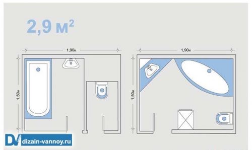 Дизайн ванной нестандартной планировки