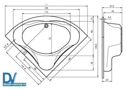 Размеры железных ванн для ванной комнаты